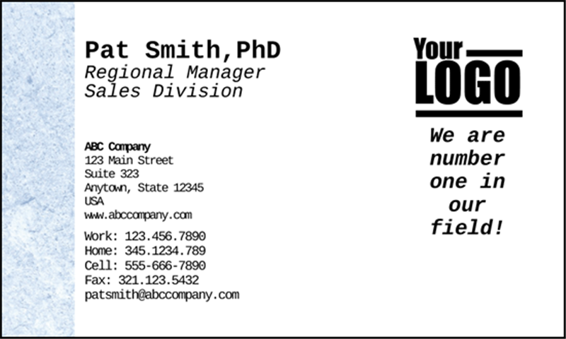 Browse Our Business Card Designs Business Card No Photo Easy View Details