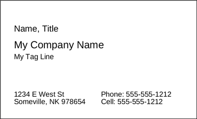 Business Card black & white - (Advanced)